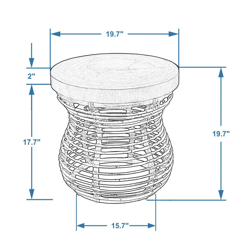 Sand & Stable Lottie Rattan End Table & Reviews Wayfair Canada